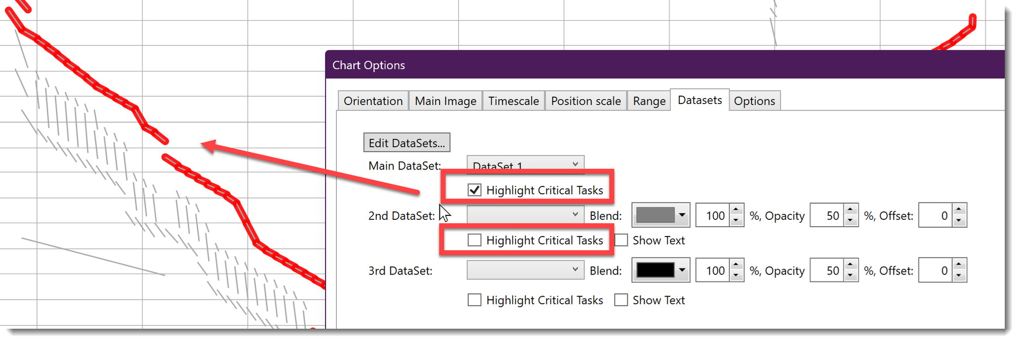 How to show show critical activities