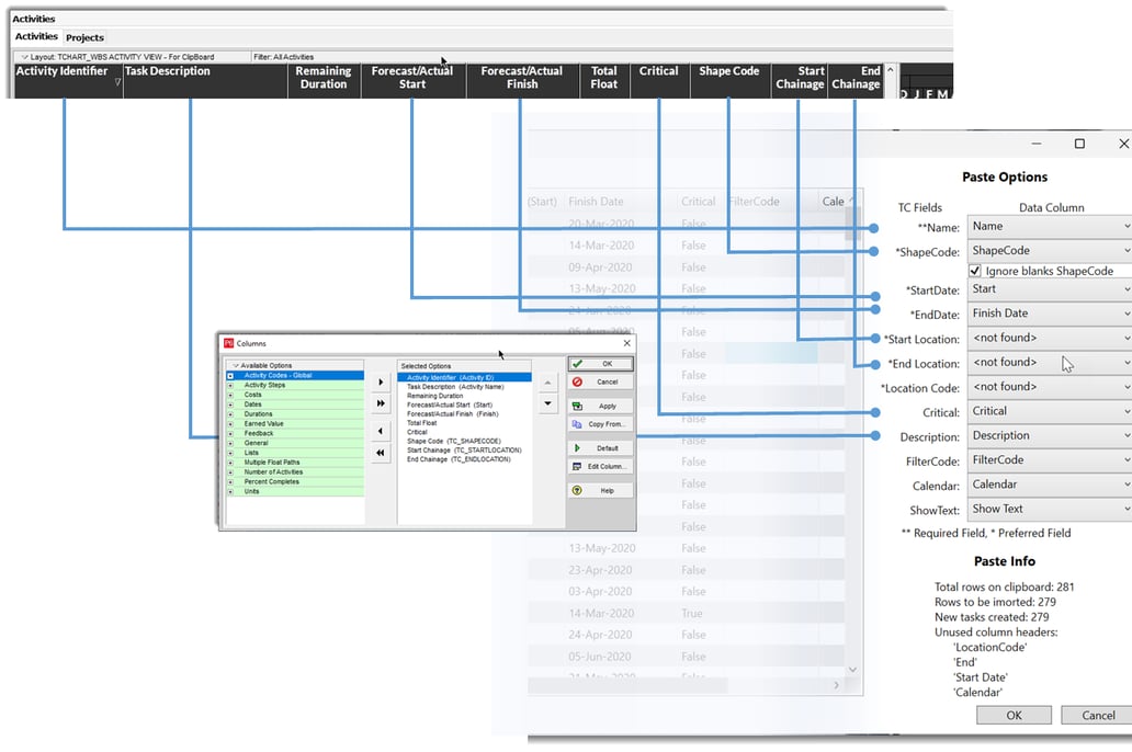 Using the Copy and Paste Wizard